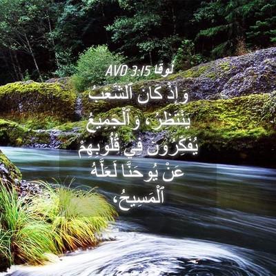 Picture 04 - لُوقا 3:15 AVD - وَإِذْ كَانَ ٱلشَّعْبُ - Bible Verse Picture
