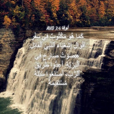 Picture 04 - لُوقا 3:4 AVD - كَمَا هُوَ مَكْتُوبٌ فِي - Bible Verse Picture