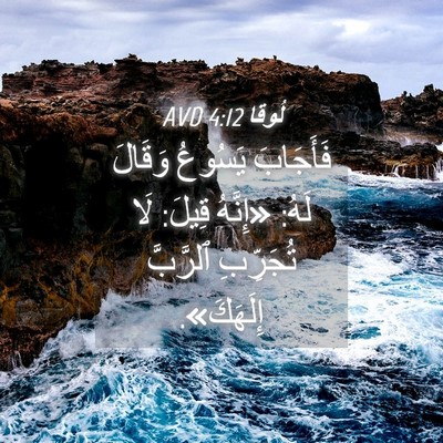 Picture 04 - لُوقا 4:12 AVD - فَأَجَابَ يَسُوعُ وَقَالَ - Bible Verse Picture