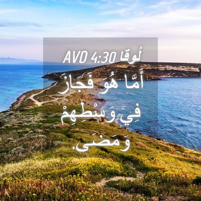 Picture 04 - لُوقا 4:30 AVD - أَمَّا هُوَ فَجَازَ فِي - Bible Verse Picture