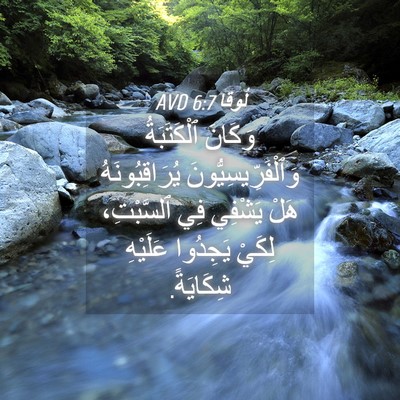 Picture 04 - لُوقا 6:7 AVD - وَكَانَ ٱلْكَتَبَةُ - Bible Verse Picture