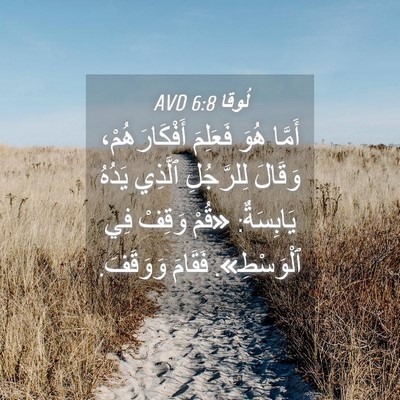 Picture 04 - لُوقا 6:8 AVD - أَمَّا هُوَ فَعَلِمَ - Bible Verse Picture