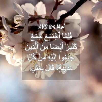 Picture 04 - لُوقا 8:4 AVD - فَلَمَّا ٱجْتَمَعَ جَمْعٌ - Bible Verse Picture