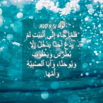 Picture 04 - لُوقا 8:51 AVD - فَلَمَّا جَاءَ إِلَى - Bible Verse Picture