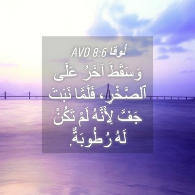 Picture 04 - لُوقا 8:6 AVD - وَسَقَطَ آخَرُ عَلَى - Bible Verse Picture