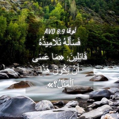 Picture 04 - لُوقا 8:9 AVD - فَسَأَلَهُ تَلَامِيذُهُ - Bible Verse Picture