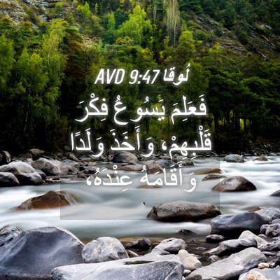Picture 04 - لُوقا 9:47 AVD - فَعَلِمَ يَسُوعُ فِكْرَ - Bible Verse Picture