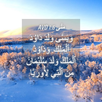 Picture 04 - مَتَّى 1:6 AVD - وَيَسَّى وَلَدَ دَاوُدَ - Bible Verse Picture