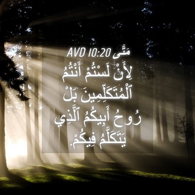 Picture 04 - مَتَّى 10:20 AVD - لِأَنْ لَسْتُمْ أَنْتُمُ - Bible Verse Picture