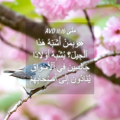 Picture 04 - مَتَّى 11:16 AVD - «وَبِمَنْ أُشَبِّهُ هَذَا - Bible Verse Picture