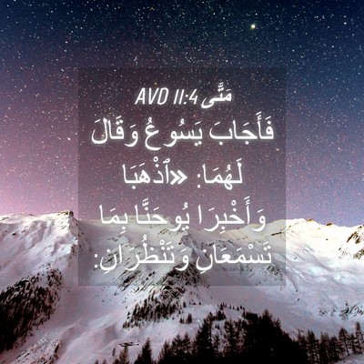 Picture 04 - مَتَّى 11:4 AVD - فَأَجَابَ يَسُوعُ وَقَالَ - Bible Verse Picture