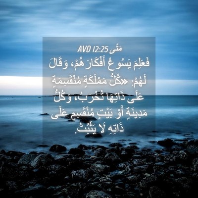 Picture 04 - مَتَّى 12:25 AVD - فَعَلِمَ يَسُوعُ - Bible Verse Picture