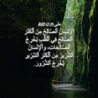 Picture 04 - مَتَّى 12:35 AVD - اَلْإِنْسَانُ ٱلصَّالِحُ - Bible Verse Picture