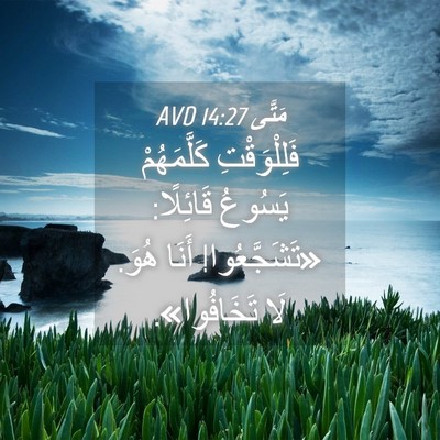 Picture 04 - مَتَّى 14:27 AVD - فَلِلْوَقْتِ كَلَّمَهُمْ - Bible Verse Picture