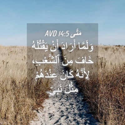 Picture 04 - مَتَّى 14:5 AVD - وَلَمَّا أَرَادَ أَنْ - Bible Verse Picture