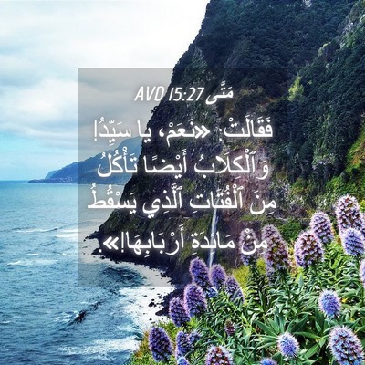 Picture 04 - مَتَّى 15:27 AVD - فَقَالَتْ: «نَعَمْ، يا - Bible Verse Picture