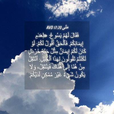Picture 04 - مَتَّى 17:20 AVD - فَقَالَ لَهُمْ يَسُوعُ: - Bible Verse Picture
