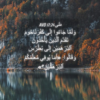 Picture 04 - مَتَّى 17:24 AVD - وَلَمَّا جَاءُوا إِلَى - Bible Verse Picture