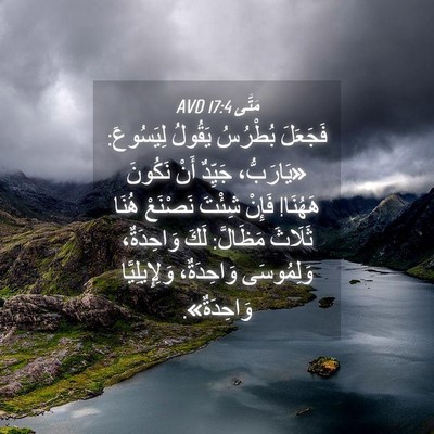 Picture 04 - مَتَّى 17:4 AVD - فَجَعَلَ بُطْرُسُ يَقُولُ - Bible Verse Picture