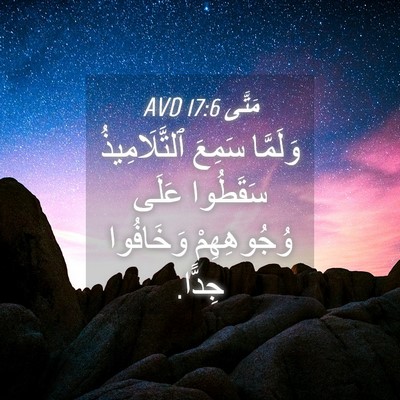 Picture 04 - مَتَّى 17:6 AVD - وَلَمَّا سَمِعَ - Bible Verse Picture