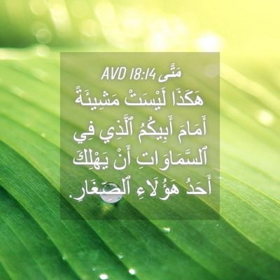 Picture 04 - مَتَّى 18:14 AVD - هَكَذَا لَيْسَتْ - Bible Verse Picture