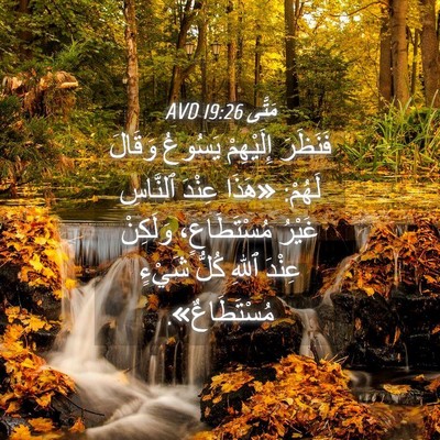 Picture 04 - مَتَّى 19:26 AVD - فَنَظَرَ إِلَيْهِمْ - Bible Verse Picture