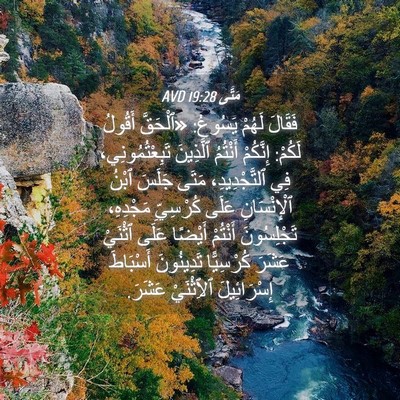 Picture 04 - مَتَّى 19:28 AVD - فَقَالَ لَهُمْ يَسُوعُ: - Bible Verse Picture