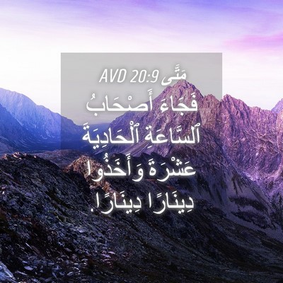 Picture 04 - مَتَّى 20:9 AVD - فَجَاءَ أَصْحَابُ - Bible Verse Picture