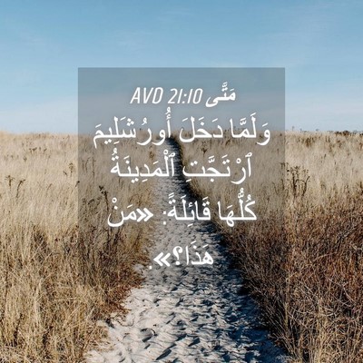Picture 04 - مَتَّى 21:10 AVD - وَلَمَّا دَخَلَ - Bible Verse Picture
