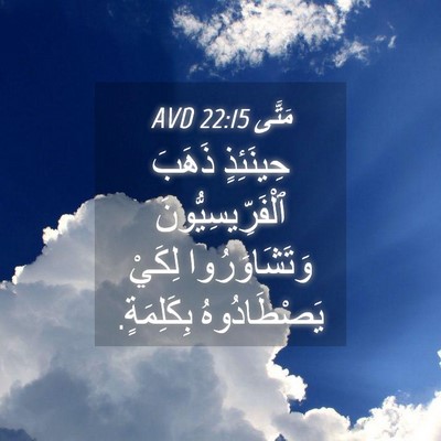 Picture 04 - مَتَّى 22:15 AVD - حِينَئِذٍ ذَهَبَ - Bible Verse Picture