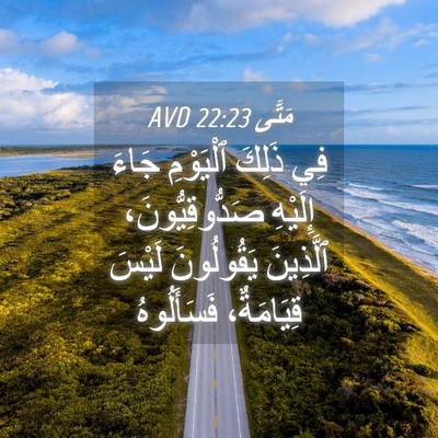 Picture 04 - مَتَّى 22:23 AVD - فِي ذَلِكَ ٱلْيَوْمِ جَاءَ - Bible Verse Picture