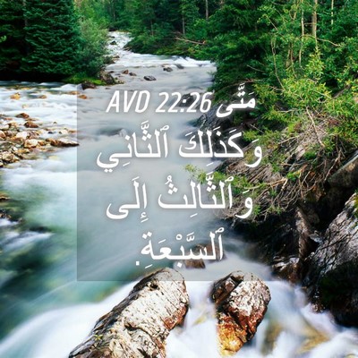 Picture 04 - مَتَّى 22:26 AVD - وَكَذَلِكَ ٱلثَّانِي - Bible Verse Picture