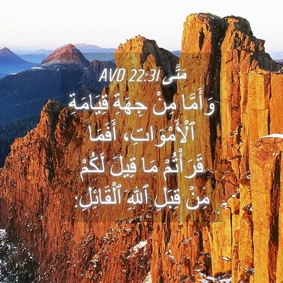 Picture 04 - مَتَّى 22:31 AVD - وَأَمَّا مِنْ جِهَةِ - Bible Verse Picture