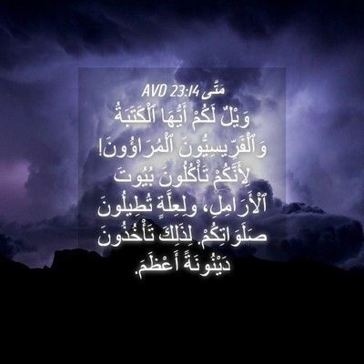 Picture 04 - مَتَّى 23:14 AVD - وَيْلٌ لَكُمْ أَيُّهَا - Bible Verse Picture
