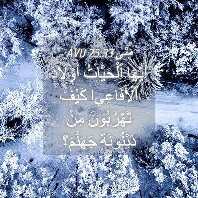 Picture 04 - مَتَّى 23:33 AVD - أَيُّهَا ٱلْحَيَّاتُ - Bible Verse Picture