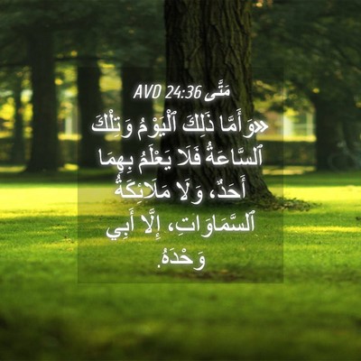 Picture 04 - مَتَّى 24:36 AVD - «وَأَمَّا ذَلِكَ - Bible Verse Picture
