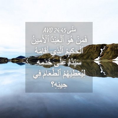 Picture 04 - مَتَّى 24:45 AVD - فَمَنْ هُوَ ٱلْعَبْدُ - Bible Verse Picture
