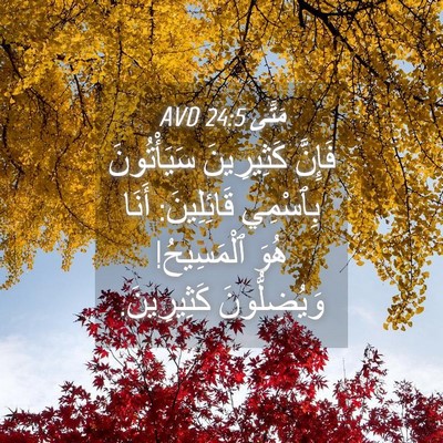 Picture 04 - مَتَّى 24:5 AVD - فَإِنَّ كَثِيرِينَ - Bible Verse Picture