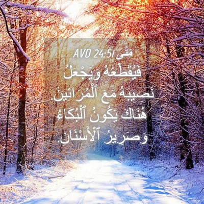 Picture 04 - مَتَّى 24:51 AVD - فَيُقَطِّعُهُ وَيَجْعَلُ - Bible Verse Picture