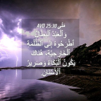 Picture 04 - مَتَّى 25:30 AVD - وَٱلْعَبْدُ ٱلْبَطَّالُ - Bible Verse Picture
