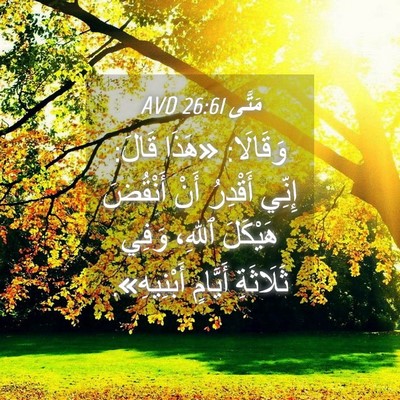 Picture 04 - مَتَّى 26:61 AVD - وَقَالَا: «هَذَا قَالَ: - Bible Verse Picture