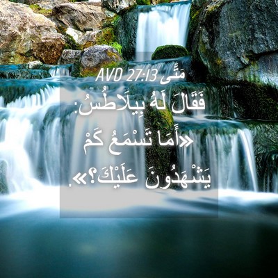 Picture 04 - مَتَّى 27:13 AVD - فَقَالَ لَهُ بِيلَاطُسُ: - Bible Verse Picture