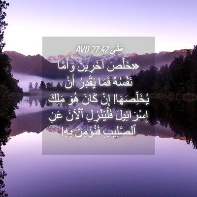 Picture 04 - مَتَّى 27:42 AVD - «خَلَّصَ آخَرِينَ - Bible Verse Picture