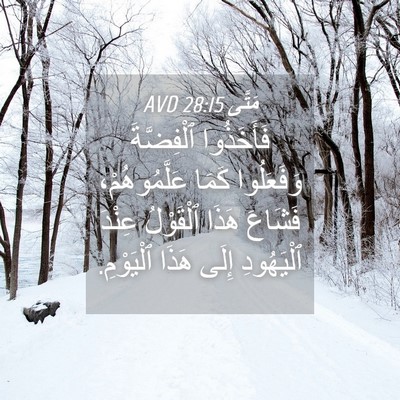 Picture 04 - مَتَّى 28:15 AVD - فَأَخَذُوا ٱلْفِضَّةَ - Bible Verse Picture