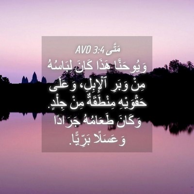 Picture 04 - مَتَّى 3:4 AVD - وَيُوحَنَّا هَذَا كَانَ - Bible Verse Picture