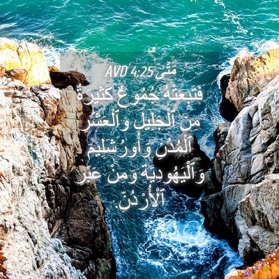 Picture 04 - مَتَّى 4:25 AVD - فَتَبِعَتْهُ جُمُوعٌ - Bible Verse Picture