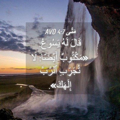 Picture 04 - مَتَّى 4:7 AVD - قَالَ لَهُ يَسُوعُ: - Bible Verse Picture