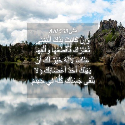 Picture 04 - مَتَّى 5:30 AVD - وَإِنْ كَانَتْ يَدُكَ - Bible Verse Picture