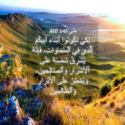 Picture 04 - مَتَّى 5:45 AVD - لِكَيْ تَكُونُوا - Bible Verse Picture