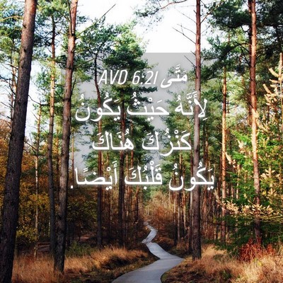 Picture 04 - مَتَّى 6:21 AVD - لِأَنَّهُ حَيْثُ يَكُونُ - Bible Verse Picture